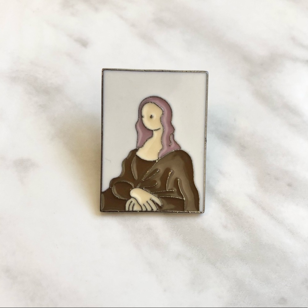 🎉 New Mona Lisa Abstract Art Pin